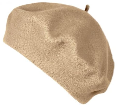 Van Der Rich ® - Französische Klassische Baskenmütze Barett - Damen (Hellkamel, One Size)