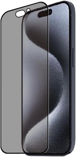 Muvit TIGER GLASS PLUS VERRE TREMPE RECYCLE CONFIDENTIEL IPHONE 15 PRO - Protection d’Ecran Limitant l'angle de vision - Verre Ultra Résistant 9H+ - Anti-traces de doigts, Pose facile, Garantie à vie