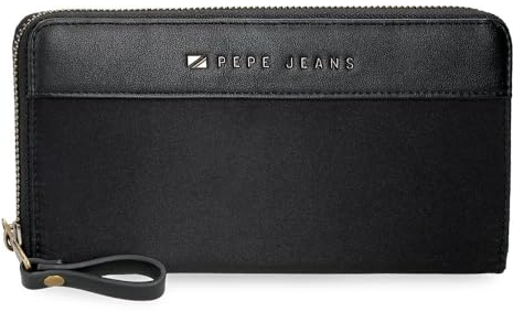 Pepe jeans Joumma Bags Morgan Casual Tagesrucksack, Reisetaschen, beige und schwarz, Kunstleder für Damen, Schwarz, Talla única, Geldbörse