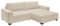 ELBA Ecksofa in Cord-Optik, Cream - Moderne Eckcouch in L-Form mit großer Liegefläche - 282 x 93 х 192 cm (B/H/T)