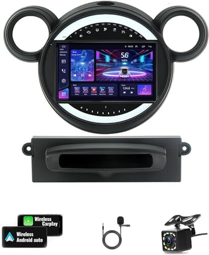Android 11 Reproductor Multimedia Receptor de Video Pantalla táctil de 9 Pulgadas Radio Estéreo para automóvil para BM-W Mini 2010-2016 Soporte GPS Bluetooth Carplay WiFi Enlace Espejo Control del v