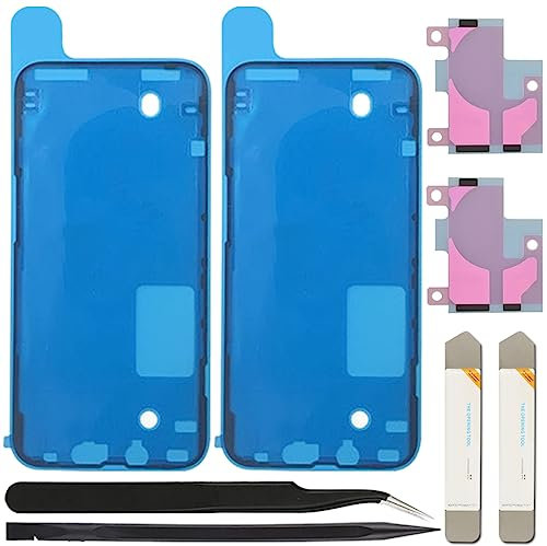 ZHUROUPU 2 Pcs Waterproof Pre-Cut Adhesive Sticker, LCD Screen Adhesive for iPhone 13 Pro with Internal Battery Glue Adhesive Tape, Installation Tools