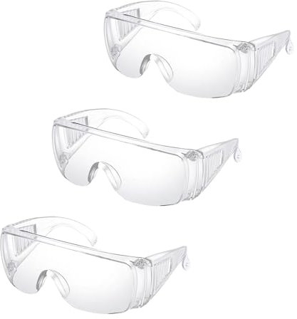 3 Pcs Safety Glasses, Safety Goggles Goggles Safety Glasses Protective Glasses Protective Goggles, Durable Flexible and Super Light Unisex Design Comfortable Wear With a Wide Range of Applications