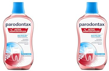 Parodontax Mundspülung Aktive Zahnfleischpflege- Repair*, 300ml mit frischem Minzgeschmack, alkoholfrei (Packung mit 2)