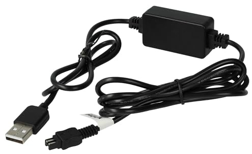 vhbw Cavo di ricarica USB compatibile con Sony DCR- HC23E, HC24, HC24E, HC26, HC22, HC22E, HC23, HC27, HC26E camera, videocamera, camcorder, nero