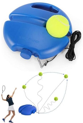 Allenatore di Tennis Rimbalzo,Dispositivo di Allenamento per Tennis con Pallina,Strumento per Allenatore da Tennis,Allenatore di Tennis,Allenatore di Tennis Elastico Tennis Trainer per BambiniAdulti