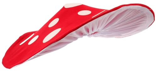 OFFSCH Roter Pilzhut Für Halloween-kostüm Lustiger Cosplay-hut Für Partys Und Veranstaltungen Bequem Und Sicher Sitzend Ergänzung Zu Pflanzenkostümen