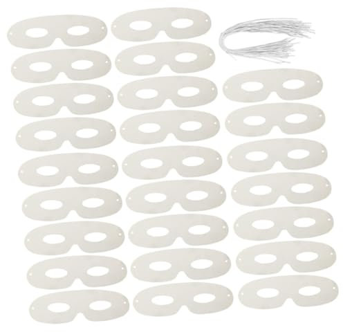 VICASKY 40 Sets DIY Maske Blanko Papiermasken Blanko Für Frauen Weiße Papiermasken Weißes Papier Leere Augenmaske Halloween Kostüm Cosplay Maske Bastelmasken Halloween Kostüme