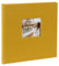 goldbuch 27 920 Bella Vista Fotoalbum mit Bildausschnitt Senf, Erinnerungsalbum im Format 30 x 31 cm, Foto Album 60 schwarze Seiten mit Pergamin-Trennblättern, Fotobuch mit Leineneinband in Gelb
