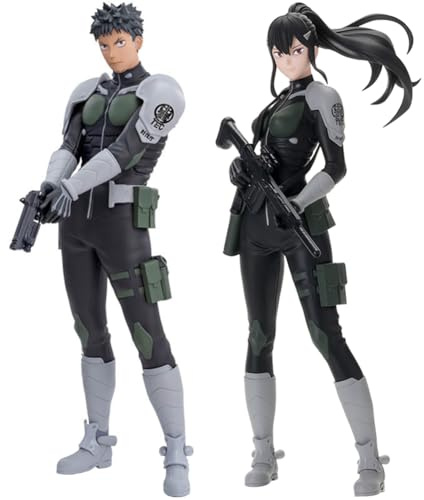 Gooyeh 2pcs Kaiju No. 8 Figuren Kafka Hibino Mina Ashiro Figuren Kampfanzug Actionfigur Modell Desktop Dekoration Sammlung Displays Heimdekoration Geschenk