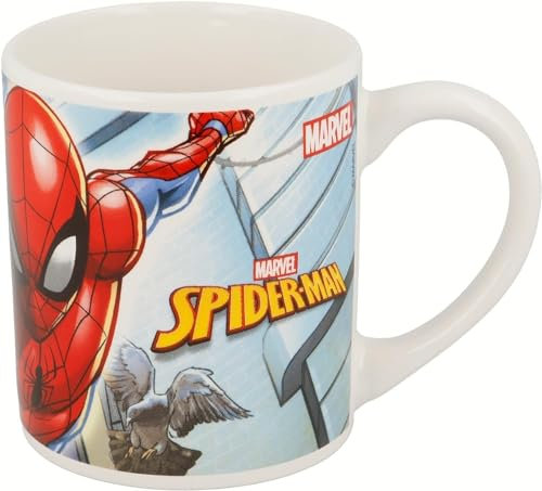 Marvel Tasse à thé en céramique Spiderman 24 cl mesure 8,5 x 7,5 cm idée cadeau