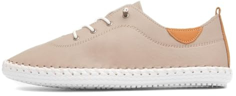 Lunar Ladies St. Ives Stone Leather Plimsoll