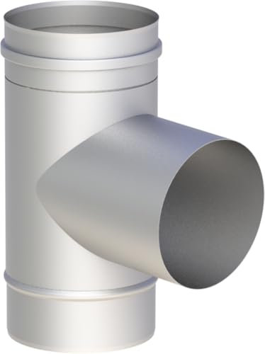 Schornstein T-Anschluss 87 Grad mit Wassernase, Durchmesser 225 mm