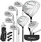 XDriveMax 10 teiliges komplettes Golfschläger Set Herren,Golf Set Rechtshänder,Inklusive Standtasche mit Regenhaube, 1#Driver 3#Wood #5 Hybrid,mit 3 Kopfhauben, 6# 7# 8# 9# PW# Eisen und Putter
