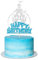 Schloss Tortendeko Geburtstag, Glitzer Happy Birthday Cake Topper, Prinzessin Kuchen Deko, Schloss Kuchen Topper für Prinzessin Thema Baby Dusche Hochzeit Geburtstag Party Dekorationen (A)