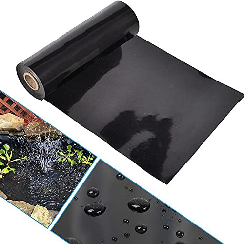 Revêtement de Piscine en PEHD Robuste pour bassins à Poissons, fontaines de Jardin et Cascades extérieures - Disponible en Tailles 3 M, 5 M, 7 M, 9 M et 10 M - Revêtement Noir Durable