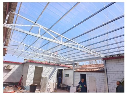 Pannelli Per Tetti Ondulati，Lamiere Grecate Protezione Uv Antipioggia Pannelli Isolanti，Lamiere per Coperture in FRP，Lastra Grecata Trasparente，Lamiere Ondulate per Serra(3pcs,0.9*0.5m/35*20in)
