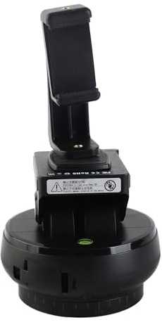 Aumotop Tête de Trépied Motorisée à Inclinaison Panoramique, Rotation à 360°, Tête Panoramique, 9 Niveaux de Vitesse Réglable pour L'enregistrement Vidéo, Appareils Photo sans Miroir, Noir