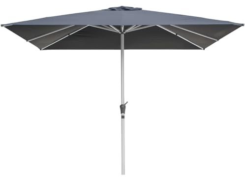 RANSENERS Parasol de Jardin 250 x 250 cm, Inclinable 30° des Deux Côtés, 8 Baleines, UV50+, pour Jardin, Terrasse, Café, Extérieur (Gris)