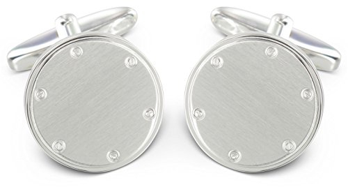 Grom Manschettenknöpfe Gravur geeignet Silber Nieten