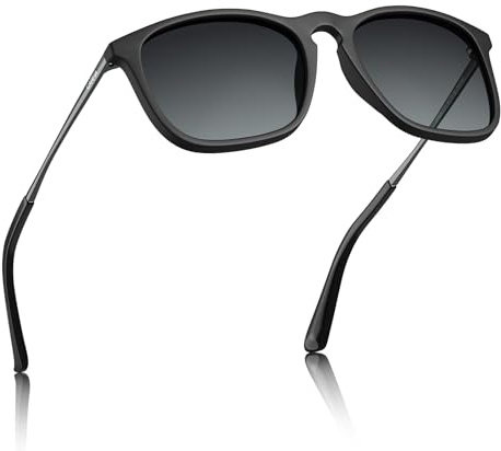 CARFIA Vintage Polarisierte Sonnenbrille für Damen Herren UV400 Schutz Ultraleicht Rahmen