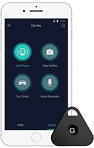 Nonda Key-Finder - Schlüssel- & Auto-Finder mit exklusiver App, Multifunktionaler Tracker, Kilometer-Tracker, Bluetooth, Für iPhone X/8/8S/7, iPad, Samsung Galaxy S8/S9/Note 4 etc. - schwarz