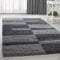 HomebyHome Shaggy Teppich Läufer Flur 80 x 250 cm - Hochflor Teppich Grau und Anthrazit Extra Weich und Flauschig - Bettvorleger Teppich für Schlafzimmer, Küchenläufer - Waschbarer Küchenläufer