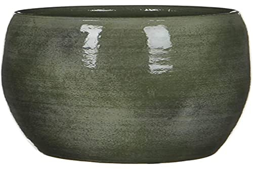 Mica decorations Lester Blumentopf, Frottee, Gruen, H18 x Ø20 cm