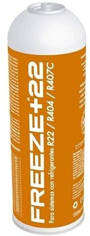 REPORSHOP - 1 Botella Gas Refrigerante Freeze +22 400Gr Organico Sustituto R22, R404, R407C