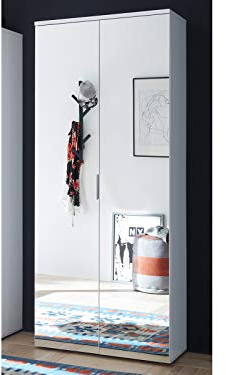 möbelando Schuhschrank Schrank Schuhaufbewahrung Flurschrank Flurmöbel Leupold IV