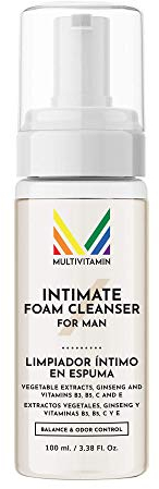 El limpiador genital en formato espuma para hombre sin necesidad de agua o ducha. Una eficacia al instante para tener la piel del pene y testículos limpia y sin olor, 100 ml.