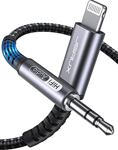 JSAUX Cable de audio Lightning a 3,5 mm de 1,8 m, para auriculares de iPhone SE, 11/11 Pro, 11 Pro Max/X XR XS Max 8 8P 7 7P gris