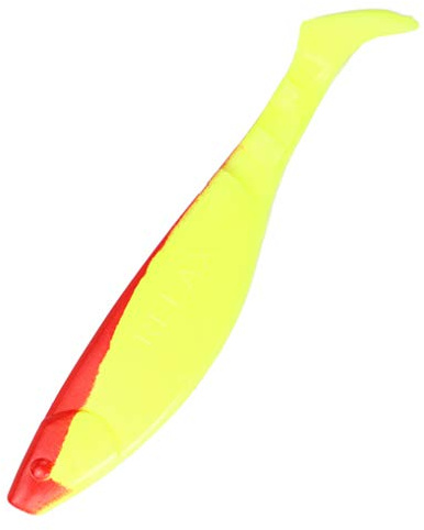 Relax Kopyto Shad Gummifisch 6 15 cm 5 Stück S057 Chartreuse Rot
