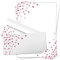10 Briefpapiere und Briefumschläge SET | Herzen Liebesbrief Liebe | Papier und Umschlag mit Herz rot Design-Motiv bedruckt | 90 g/m²