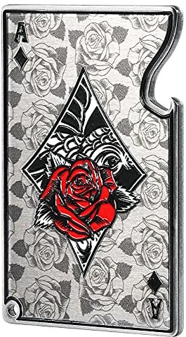 KADAX Flaschenöffner, Kapselheber, Spielkarte Design, Bieröffner aus Stahl, Drehverschlussöffner für Haus, Party, Bar, Soda, Bier, Hochzeit (Rose Karo)