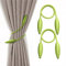 YUTOU 2 Stück Kreativ Vorhang Raffhalter Ovale Form Metallic Hand Stricken Vorhang Clips Vorhang Halter für Home Office Dekorative Vorhang Vorhänge(Grün)