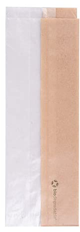 García de Pou 250 unité - Sachets Pour Sandwiches Avec Fenêtre Eco 'Corner Window' 40 G M2 14 8X26 Cm Naturel Kraft