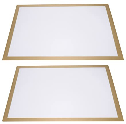 Milisten A3 Rahmen 2 Set Magnetische Bilderrahmen Selbstklebend Fotorahmen Keine Ratschen Kühlschrankmagnete Bilderrahmen für Kühlschrank Glas Fenster Tür Kabine Fliesenwand A3 Golden Magnetrahmen