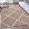 Impression Teppich Weicher Flächenteppich, Luxus Muster Teppich, Hochwertiger Schlafzimmerteppich, Wohnzimmerteppich, Küche - Beige, Größe:80x150 cm