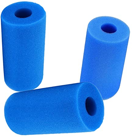 CLLUFAR Poolfilter Typ B wiederverwendbarer, waschbarer Poolschwammfilter, wiederverwendbarer Schwimmkartuschen-Schaumstofffilter für kompatibel mit Intex Typ B (3er-Pack)
