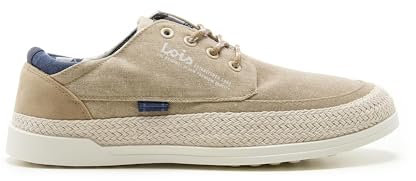 Lois Bamba Yute Textil con Cordones Hombre Color: Beige Talla: 43