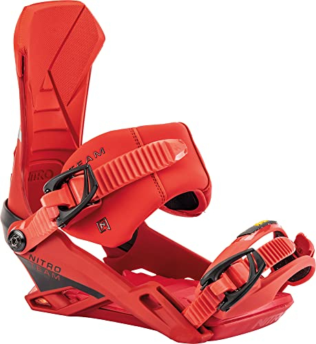 Nitro Herren Team '23 All Mountain Freestyle Freeride Bindung Snowboardbindung, RED, L