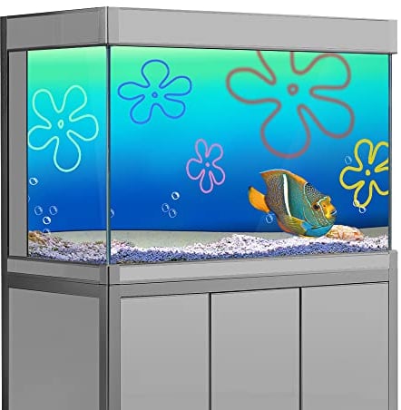 Cartoon Unterwasser Aquarium Hintergrund Aufkleber SB 43 x 87 cm, Aquarium Hintergrund Dekorationen HD-Druck, einfache Tapete PVC Poster (B)