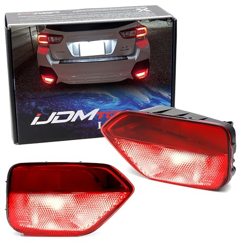iJDMTOY Dual LED Rear Fog Light Kit For Subaru 2018-2022 XV Crosstrek