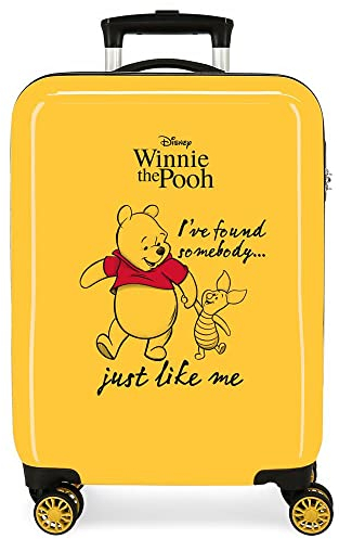 Disney Winnie The Pooh Koffer, Ocker, 38 x 55 x 20 cm, starr, ABS-Kombinationsverschluss, seitlich 78 l, 2 kg, 4 Doppelrollen, Handgepäck, gelb, kabinenkoffer