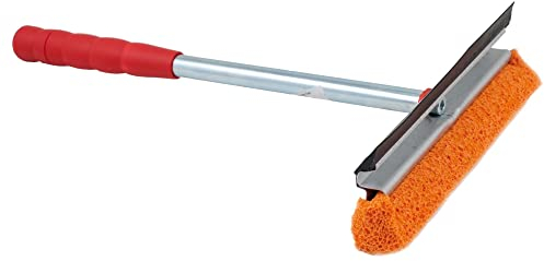 Novaliv Scheibenabzieher Auto 21 cm mit Metall-Kunststoffgriff 31 cm mit Abziehlippe und Gummischwamm Auto Abzieher Autoscheibe Scheibenputzer