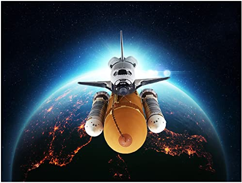Generisch Poster - Spaceshuttle im Weltraum über dem Planet Erde - Wandbild für Weltall und Raumschiff Begeisterte und Kinder (30x40cm)