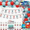 Zug Geburtstags dekorationen für Jungen, rot-blaue Luftballons, Girlandenbogen Set, Banner Kuchenaufsatz, Transport Zug Thema, 2., 3. und 4. Geburtstag, Partyzubehör