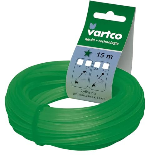 Trimmerfaden Mähfaden sternform 15m Grün Rasentrimmer 3mm Ø Scheider Motorsense Freischneider aus PVC (Grün 3mm sternform #12)