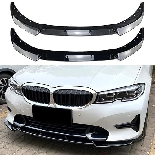 Auto Frontlippe Frontspoiler für BMW 3 Series G20 G21320i 325i 2019-2022,Frontstoßstangen Lippenkörper Autoteile Autoantikollisionsschutz,A/Carbon Fiber
